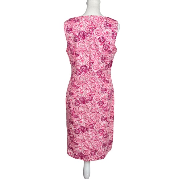 Talbots Pink Seashell w/ appliqué Sundress Dress size 8 - Picture 5 of 14